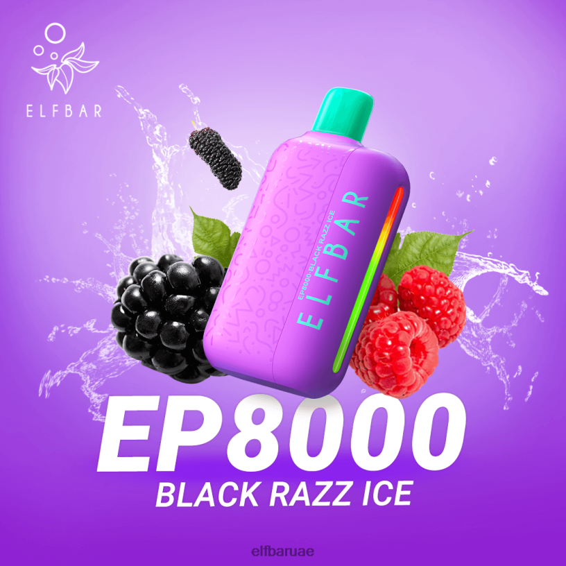 جليد راز أسود ELFBAR نفث vape الجديد ep8000 القابل للتصرف L0J8R70